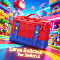 Portable Soft Shell Case for Switch 2 / Switch / OLED, Cute Waterproof Oxford Carrying Bag for Console Dock JoyCons Accessorries