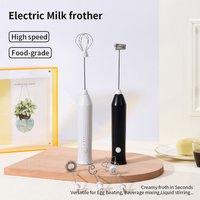 Electric Handheld Blender 3-Bar Rechargeable Wireless Milk Frother for Coffee Cappuccino Cream USB Powered Coffee Mixer