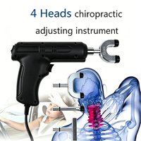 New 4 Heads Chiropractic Aadjusting Instrument Spine Chiropractic Impulse Adjuster Electric Correction Gun Activator Massager