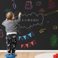 Blackboard Wall Sticker 45*150cm Black & Green Two Colors Free Chalk Children Doodle Wall Film Home Classroom Decor