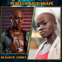 2-piece set Halloween bald makeup latex bald wig cap hair net adult role play head cover