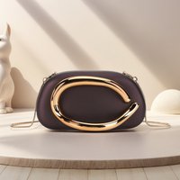 Women Retro Clutch Bag with Chain Vintage Crossbody Bag PU Leather Elegant Evening Bag Shopping Travel Party Phone Bag