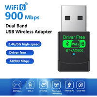 AX900 USB WiFi 6 Bluetooth 5.4 Adapter 2in1 Dongle Dual Band 2.4G & 5GHz USB Network Wireless Wlan Receiver