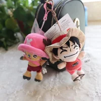 12cm * * One Piece Original Kawaii Plush Keychain Toy Tony Chopper Soft Stuffed Plush Doll Keychain Handbag Ornaments Toys