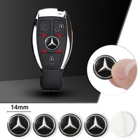 5/10Pcs Car Smart Key Logo Metal Emblem Stickers For Mercedes Benz A B C E S Class C200 C300 E350 E260L W205 CLA GLA GLC GLE GLS