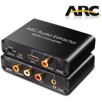 4K HDMI ARC Audio Extractor ARC To SPDIF Coaxial L/R Stereo 3.5mm Jack Audio Adapter Return Channel Converter for HDTV Amplifier