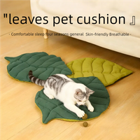 Spring Soft Cotton Leaf Shaped Pet Bed Mat for Cat Kitten Puppy Dog Double Sided Washable Sleep Blanket Floor Rug Comfort Pad