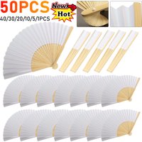 1-50pcs Personalized Engraved Folding Hand Fan, Wedding Personality Fans, Birthday Customized Baby Party Decor, Gifts for Guest