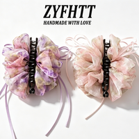 1/2pcs Summer New Women's Hair Clip Sweet Dreamy Shark Clip Fairy Style Hair Clip Suitable For Wearing On Beach Vacations