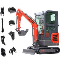 CE EURO 5 EPA Mini Excavator Manufacturer Customize Small Digger Price Multifunctional Cheap Price Mini Excavator Machine bagger