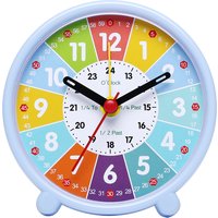 Friendly Silent Learning Clock with Colorful Design and 24 Hour Time Format for Teaching Hours and Minutes Clearly