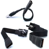 Micro USB2.0 5Pin 90 Degree Up & Down & Left & Right Angled Male to Female to Extension Cable Connector Adapter plug