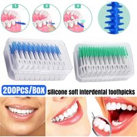 200x Interdental Sticks Dental Floss Teeth Tooth Toothpick Oral Care Clean Brush