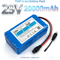29V 7S4P Lithium-Ionen-Akkupack, 20000mAh 21700 Zellen, integrierte Voll-BMS-Schutzplatine, mit XT60- und DC-Anschluss, für E-Bike, Scooter, Fischfinder, Bootsmotor