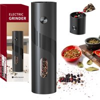 Automatic Pepper Grinder Salt And Pepper Grinder Adjustable Coarseness Spice Mill With LED Light Kitchen Tool