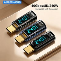 Thunderbolt 4 3 Adapter with Digital Display 40Gbps USB4 USB-C to USB-C Connector 240W PD Fast Charging 8K60Hz for MacBook iPad