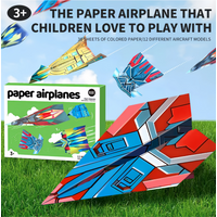 36 Sheets 12 Models DIY 3D Paper Plane Kit, colorful origami airplane toys for kids, educational STEM craft toys, suitable for b