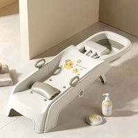 Plastic Children Shampoo Chair Foldable Hair Washing Chair Children Shampoo Chairs lying on stool Adjustable Hair Washing Bath