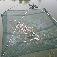 Folding Fishing Net Umbrella Crab Trap Bait Casting Bait Dip Nylon Fishing Net Throwing Crab Fishing Accessories