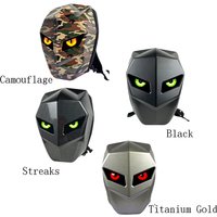 LED Hard Shell Backpack Large Capacity Waterproof Luminous Laptop Bag Motorcycle Riding Helmet Backpack For Men Women
