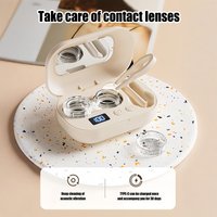 Ultrasonic Contact Eye Cleaning Case Rechargable Portable Lens Washer Kit e mini electric contact lens cleaning machine