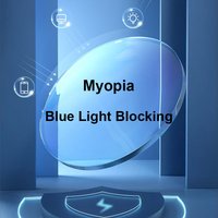 Myopia SPH (-) Blue Light Blocking Lens CR39 Non Spherical UV Protection Anti-fouling Scratch-resistant Lenses Slight Anti-glare