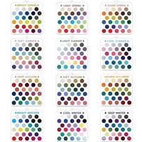 A95D-Season Color Palette Cards Clear Acrylic Season Color Analysis Swatches Keychain Color Matching Guide For Styling,Outfits,M