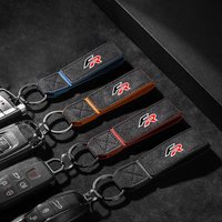 Leather Car Remote Key Chain Keychain Holder Pendant For Seat FR Ibiza Altea Leon Cupra Cordoba Alhambra Arosa Auto Accessories