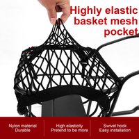 Motorcycle Cargo Net Polyester High Elastic Cargo Net with 4 Adjustable Hooks 360 Degree Rotatable Net for Cargo Storage