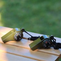 Multifunctional 3-in-1 Survival Whistle Plastic Life Saving Whistle with Compass and Thermometer