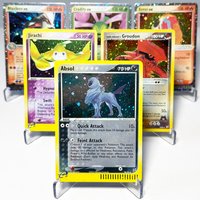 PKM Team Magma vs Team Aqua Game Rare DIY Cards PTCG Absol Jirachi TEAM MAGMA's Groudon Blaziken/Cradily/Entei/Raikou/Swampertex