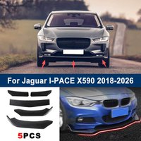 5Pcs Adjustable Sectional Front Bumper Lip Spoiler Splitter For Jaguar I-PACE X590 2018-2026 Car Exterior Modification Parts