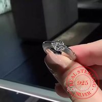925 Sterling Silver Dynamic Planet Ring Elegant Zircon Adjustable Promise Ring for Women Romantic Wedding Party Jewelry