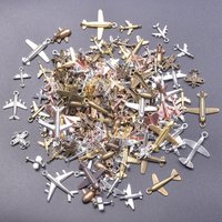 Random Mix Steampunk Airplane Mulitstyle Antique Bronze Alloy Pendant Charms For Jewelry Making DIY Necklace Keychain Materials