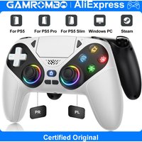 For Playstation 5 PS5/PS5 Pro/Slim/PC Game Controller Hall Effect RGB Joystick Dual Shock Marco/Turbo Program Wireless Gamepads