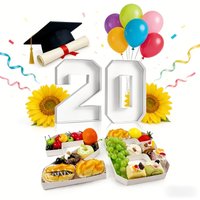 1pc White Number Tray Fillable with Desserts,Cakes,Chocolates,Fruits Display Platter for Graduation Ceremonies, Birthday Parties