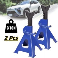 BRIEFNESS Heavy Duty 3 Ton Axle Stands for Car Van Garage, 2 Pieces Steel Robust Support Lift 29-43cm Workshop Tool