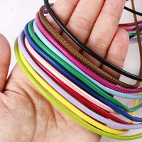 2meter 5mm Colorful PU Leather Cotton Core Cord For DIY Handmade Phone Chain Pendant Keychain Bag Strap Handicraft Materials