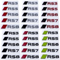 New Metal Car Trunk Emblem for Audi RS3 RS5 RS6 RS7 RS8 Letter Stickers Rear Badge Side Decal Refitting Decoration Accessories