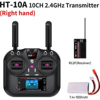 HOTRC HT-10A RC Transmitter 10CH With Receiver For Model Airplanes RC Boats Car Drones