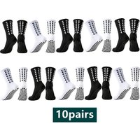 10pairs Non Slip Grip Basketball Exercise Athletic Socks Men Women Towel Bottom Breathable Shockproof Professional Sport Socks