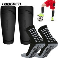 Loogdeel 1Set/2Pair Soccer Socks Calf Sleeves Non Slip Legging Cover Guards Adult Youth Child Basketball Football Sports Socks