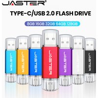 TYPE-C USB Flash Drives 128GB 2in1 USB Stick Red Black 64GB Mini Metal Pen Drive 32GB Creative Gift Pendrive Black USB-C U Disk