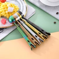 Coffee Spoon Clamp Stainless Steel Drinkware Sealing Clamp 2 in 1 Milk Powder Clamp Food Kitchen Accessories