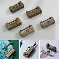 Antique Retro Padlock Decorative Vintage Chinese Lock Mini Keyed Locks for Small Wooden Jewelry Storage Box