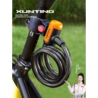 AliExpress XUNTING Anti-theft Bicycle Lock with Dust Cover Heavy Duty Cable for MTB Road Bike E-bike with Mounting Bracket