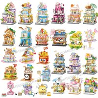 House Building Blocks Household Appliance Dessert Store Street View Snack Children's Toys Boys Girls Gifts Compatible With Lego