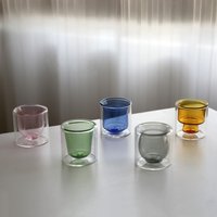 70ML Double Wall Insulated Glass Cup Clear Espresso Coffee Mugs Handmade Beer Mug Tea Milk glass Whiskey Glass Cups Drinkware