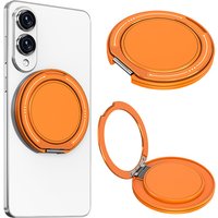 360 Rotating Magnetic Metal Ring Phone Holder Stand for IPhone Air 17 16 15 Pro MagSafe Mac Safe Support Foldable Magnet Bracket