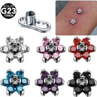 1PC Titanium Microdermal Piercing Flower Skin Diver Implants Dermal Anchor Top 16G Sexy Medusa Piercing Hide in Surface Jewelry